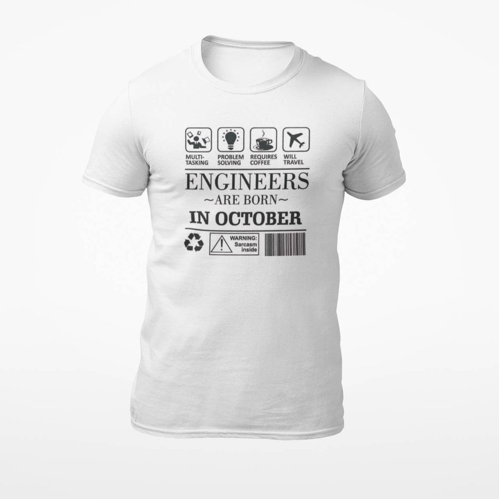 Tricou personalizat Engineers are born in october