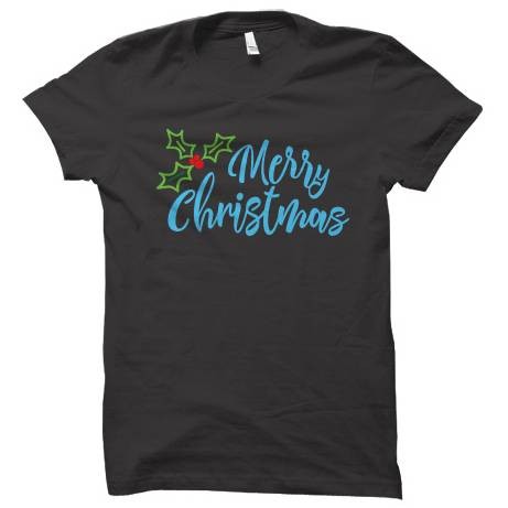 Tricou Merry Christmas blue