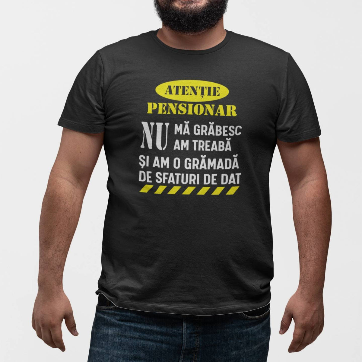 Tricou personalizat Atentie pensionar sfatos