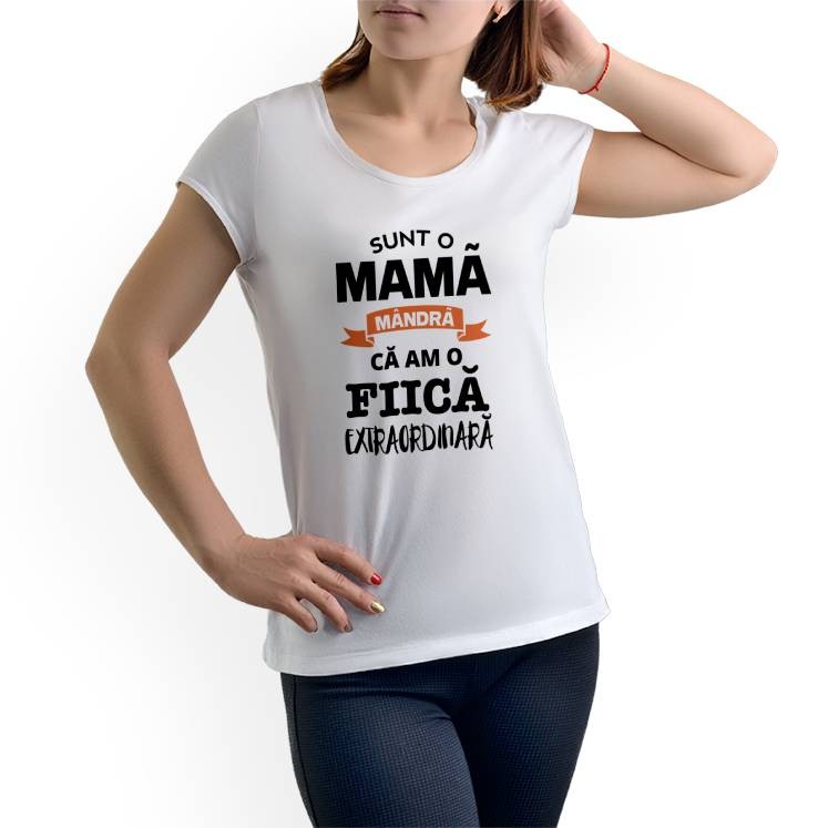 Tricou personalizat Asa arata o mama mandra cu fiica