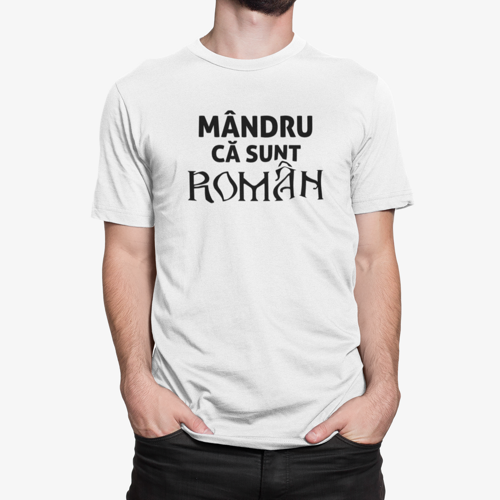 Tricou unisex „Mândru că sunt român”